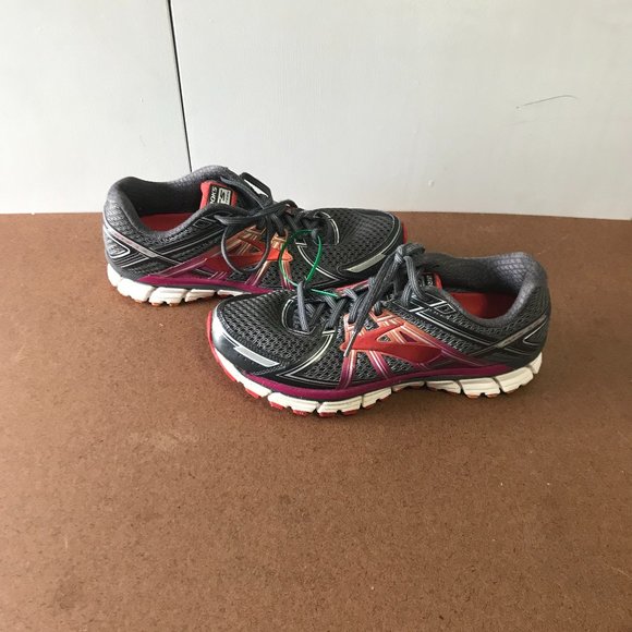 Brooks Adrenaline GTS 17 Men's Size 10 Orange Silver Black Running Shoes 225712 - Picture 2 of 8